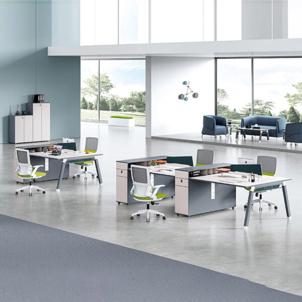 Minimalist Style 2/4/6 Person Workstation Desk Modern Office Furniture Staff Working Table - 图片 2