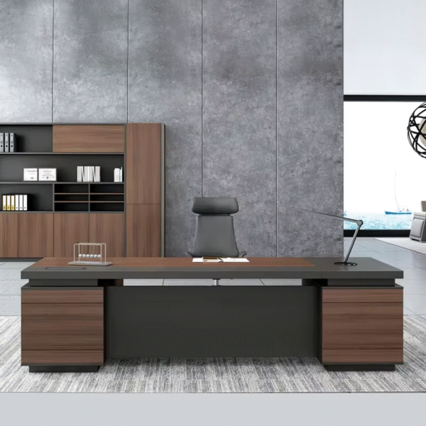 Elegant and refined wooden executive desk suitable for luxurious modern offices - 图片 2