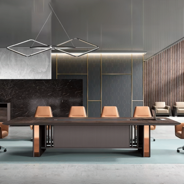 Modern Design E1 Grade Mfc Board 10 Person Office Furniture Meeting Room Conference Desk - 图片 2