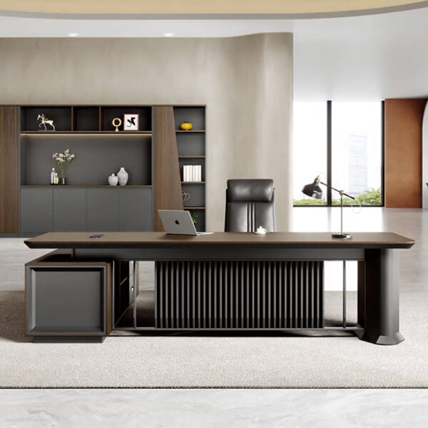 High Quality New Executive Furniture Set Secretary Office Table Modern L Shaped Boss Computer Table Office Desk - 图片 2