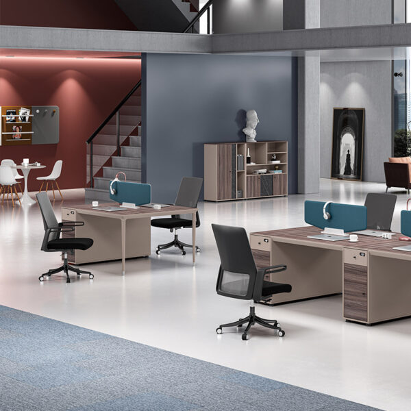 Office Workstations Modern L Shaped Manager Desk Aluminum Frame Modular 5 Seater Workstation - 图片 3