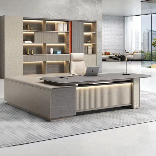 Modern High Quality Executive Furniture Set Secretary Office Desk  L Shaped Boss Computer Office  Table - 图片 2