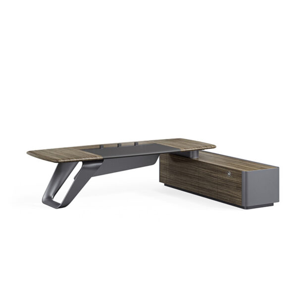 Pengpai Modern  L Shape Director Ceo Boss Wooden Workstation Desk Office Furniture Table - 图片 3