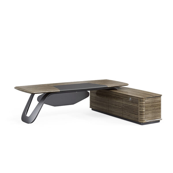 Pengpai Modern Wooden Veneer Manager Executive Desk Luxury CEO Desk Office Executive Table - 图片 3