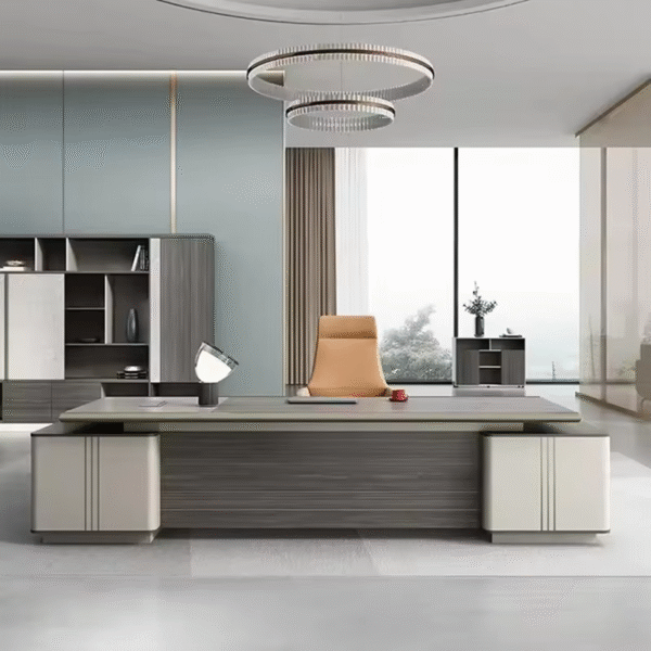 High End Luxury L Shape Office Furniture Modern Design Executive boss Working Table Desk - 图片 2
