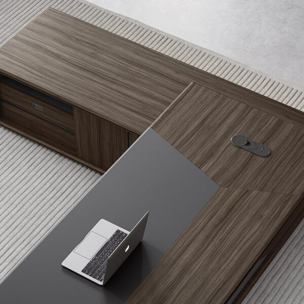 High Quality New Executive Furniture Set Secretary Office Table Modern L Shaped Boss Computer Desk Office Desk - 图片 3