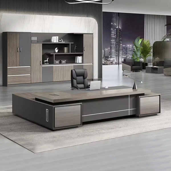 Executive Wooden L Shape  Desk Modern Luxury Ceo Office Table Boss Luxurious Office Desk