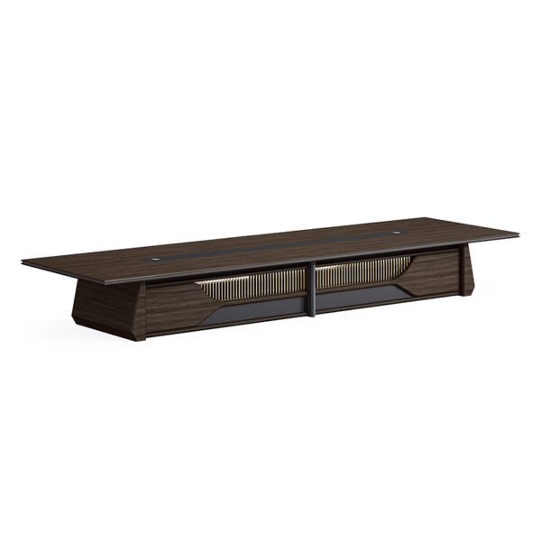 Modern Veneer Office Desk Meeting Room Boardroom Conference Meeting Table - 图片 2