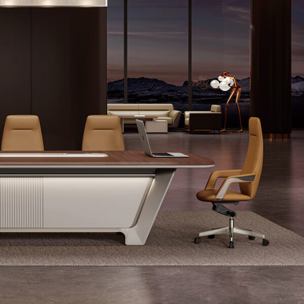 Gloss Conference Table Conference Room Furniture Modern Office OEM Conference Desk Meeting Table - 图片 3