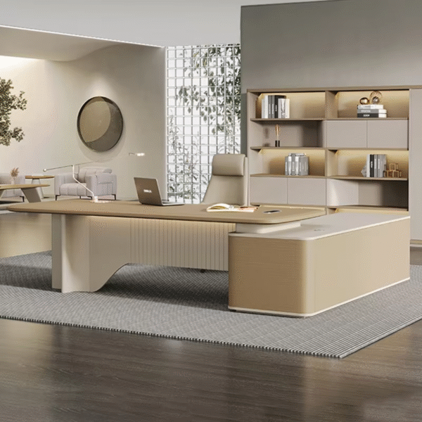 Modern Modular L Shaped Executive Manager Director Desk Commercial Wooden Office Furniture - 图片 2