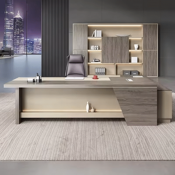 Best Selling Office Desk 2.4m Modern L-shape Executive Desk for Ceo Office Furniture Commercial Furniture - 图片 2