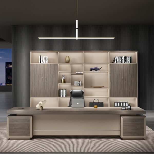 Office Furniture Luxury CEO Manager Office Table L Shaped Modern Working Office Furniture Desk - 图片 2