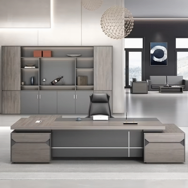 Modern Convertible L-Shaped Office Desk Commercial Furniture for CEO Executive Furniture for Manager's Private Office Desk - 图片 2