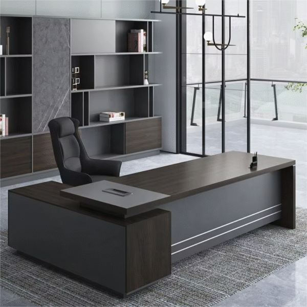 Modern Luxury Office Furniture Ceo Boss Executive Mdf Computer Table L Shaped Office Desk - 图片 2