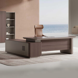 Luxury Modern New Executive Office Furniture L-Shape Computer Desk for Directors CEOs and Bosses Extendable Features