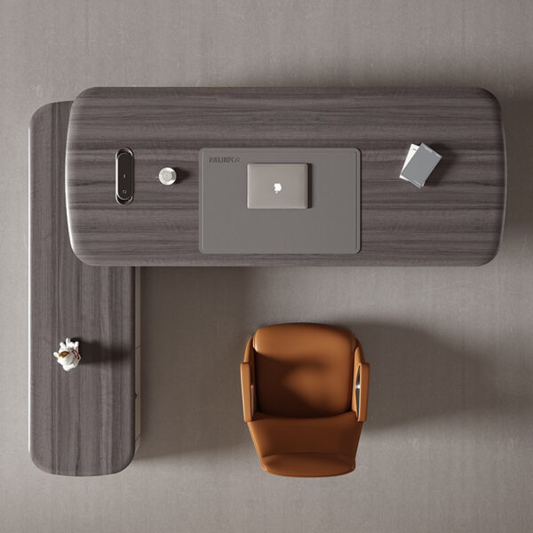 Luxury Office Furniture L Shaped Manager Executive  Table Desk and Chair Chairman Office Desks - 图片 3
