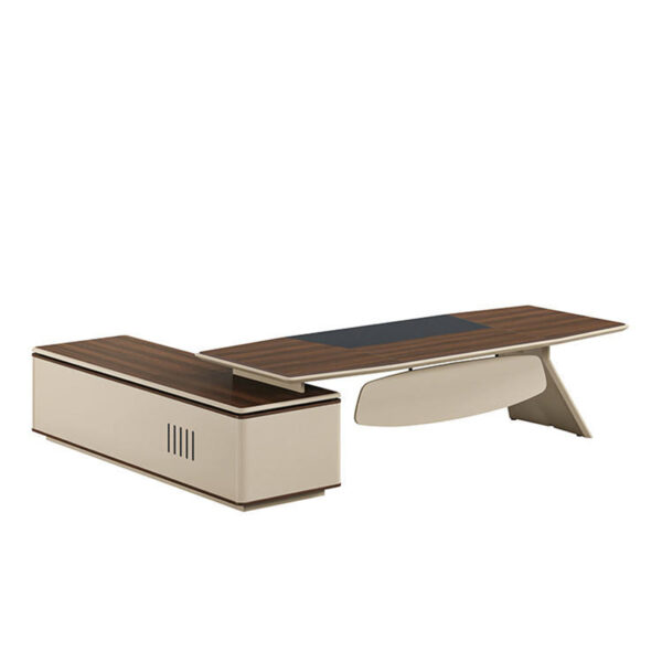 High End Luxury Office Furniture L Shape Design Strong Home Executive Boss Manager Office Desk - 图片 3