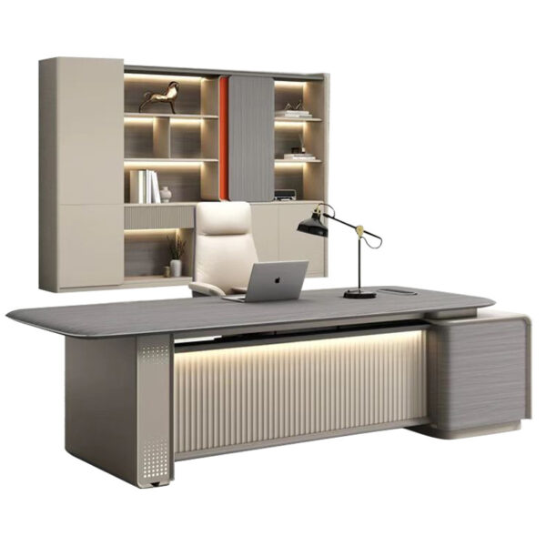 Modern High Quality Executive Furniture Set Secretary Office Desk  L Shaped Boss Computer Office  Table - 图片 3