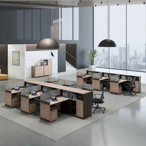 PENGPAI 4 Person Modular Open Standard Sizes Office Workstation Furniture - 图片 3
