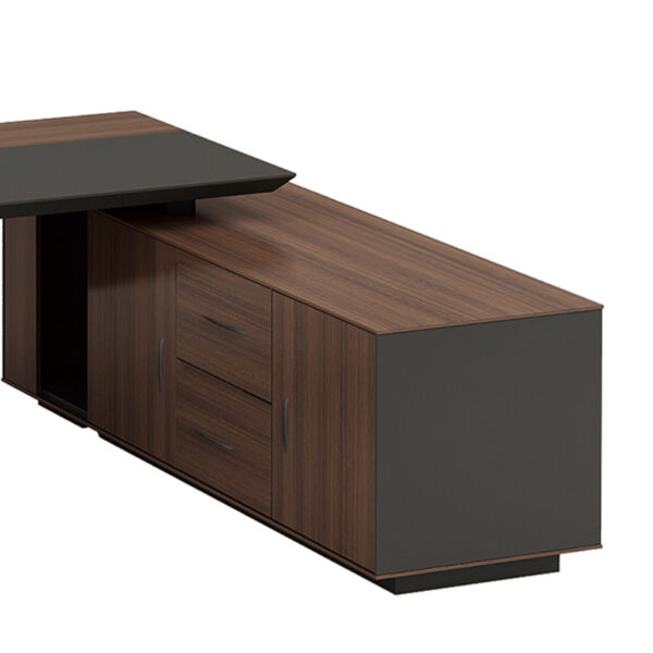 Pengpai Modern Wooden Standard L Shape Office Table Desk for Home Office Furniture Sets - 图片 4