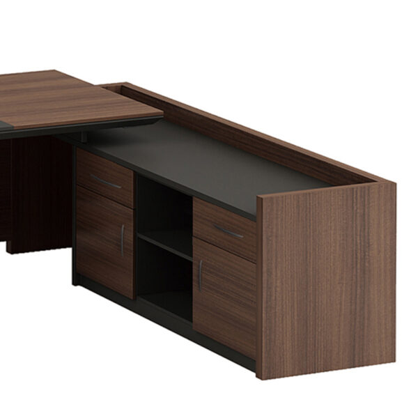 Pengpai l Type Office Table White High-tech Executive Staff Office Table Dimensions - 图片 4