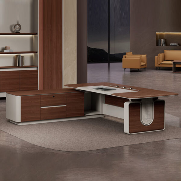 Best Selling Office Desk Modern L-shape Executive Desk for Ceo Office Furniture Commercial Furniture - 图片 3
