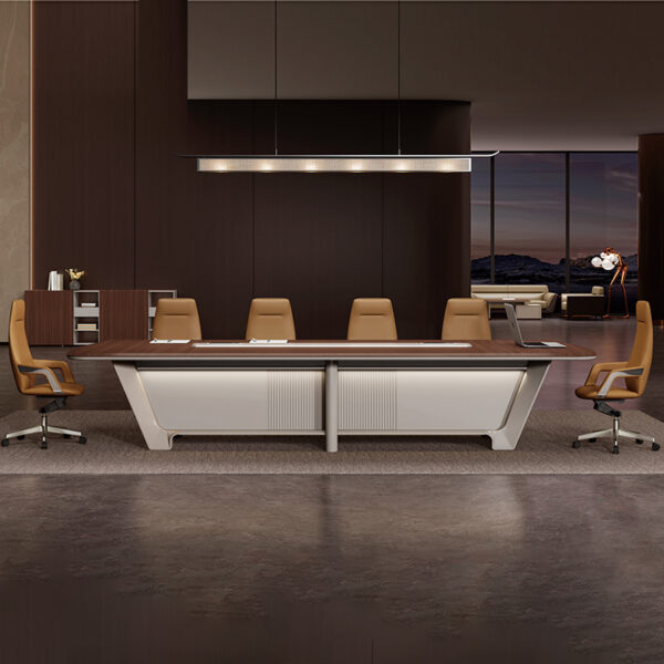 Gloss Conference Table Conference Room Furniture Modern Office OEM Conference Desk Meeting Table - 图片 4