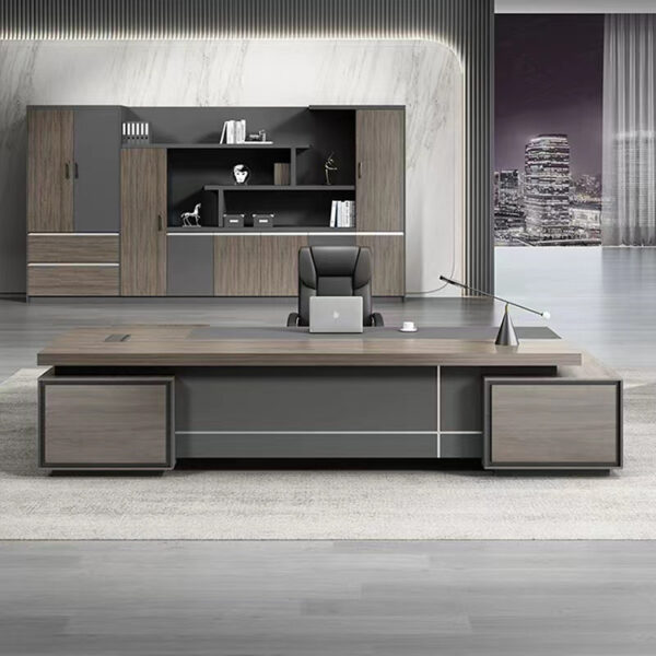 Executive Wooden L Shape  Desk Modern Luxury Ceo Office Table Boss Luxurious Office Desk - 图片 3