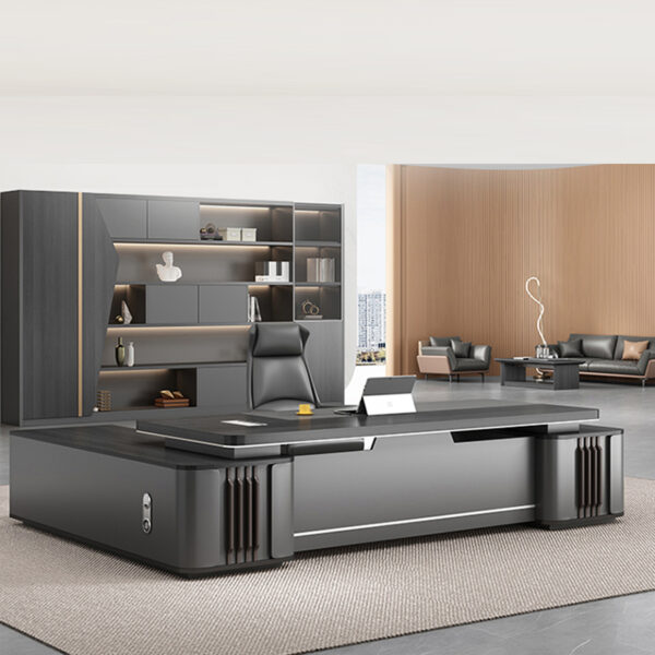 Board Office Furniture Luxury Modern Ceo Boss Manager L Shaped Executive Office Desk - 图片 3