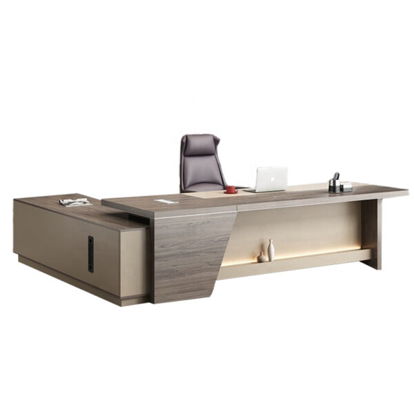Best Selling Office Desk 2.4m Modern L-shape Executive Desk for Ceo Office Furniture Commercial Furniture - 图片 3