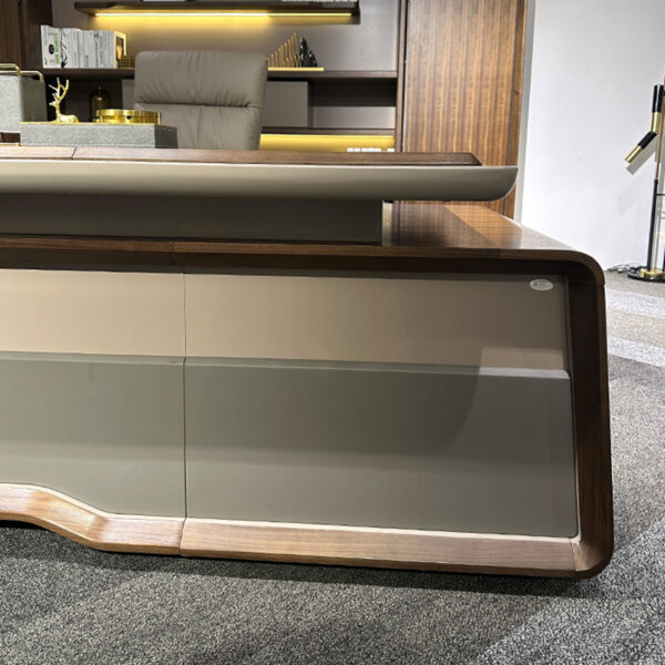 Classic Executive Desk Office Table Work L Shape Office Management Desk - 图片 3