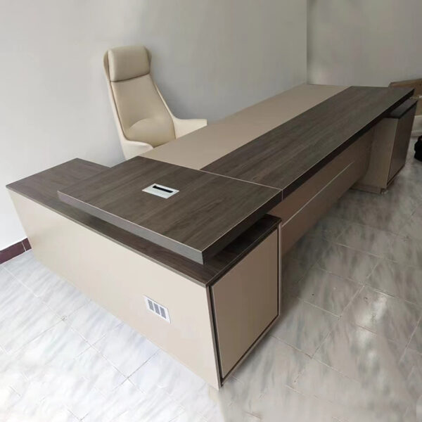 Executive Wooden L Shape  Desk Modern Luxury Ceo Office Table Boss Luxurious Office Desk - 图片 4