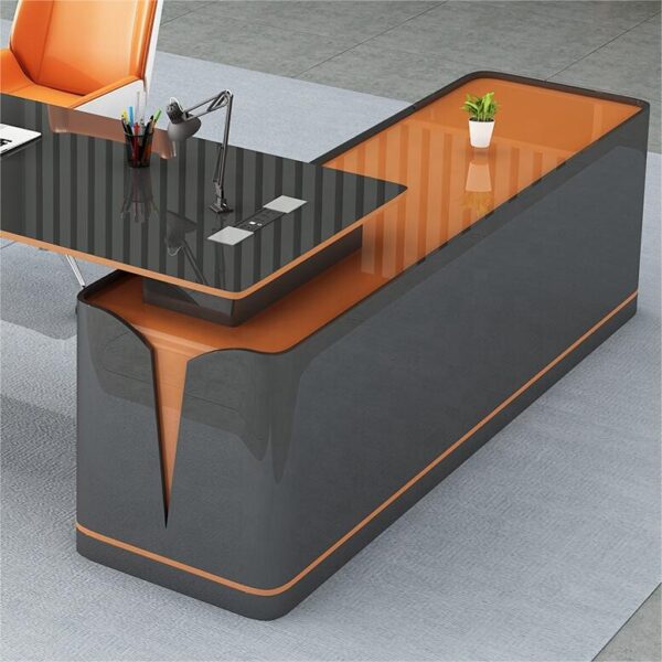 Mdf Commercial Office Furniture Luxury Executive Office Table Set L Shape Ceo Office Desk - 图片 4