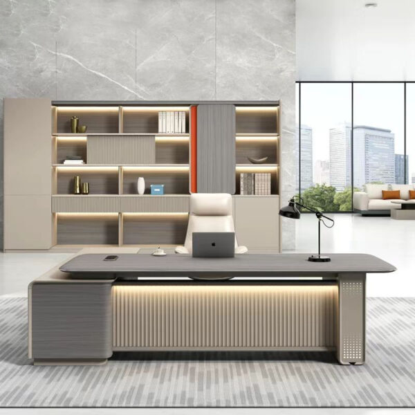 Modern High Quality Executive Furniture Set Secretary Office Desk  L Shaped Boss Computer Office  Table - 图片 4