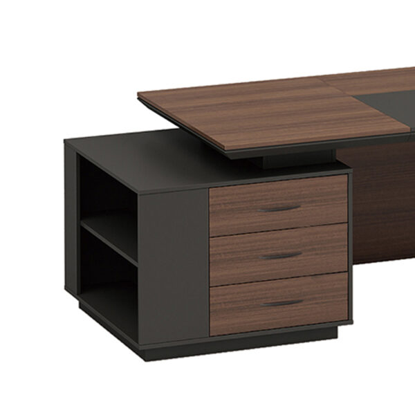 Pengpai l Type Office Table White High-tech Executive Staff Office Table Dimensions - 图片 5