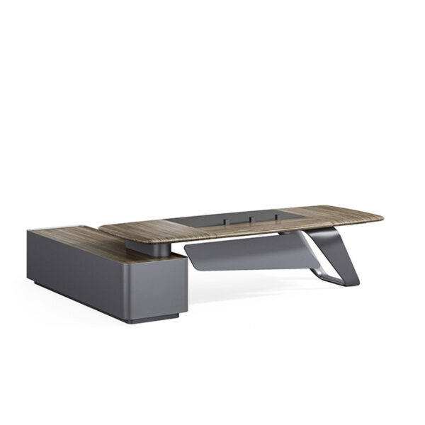 Pengpai Modern  L Shape Director Ceo Boss Wooden Workstation Desk Office Furniture Table - 图片 4