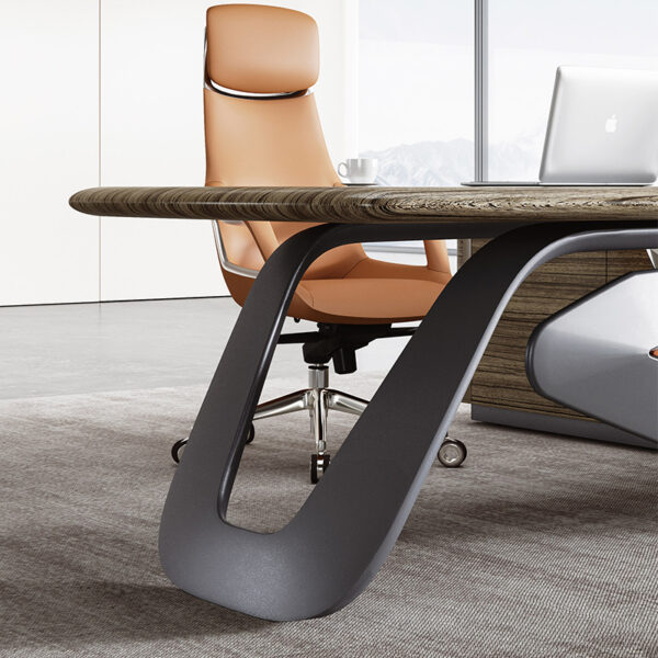 Pengpai Modern Wooden Veneer Manager Executive Desk Luxury CEO Desk Office Executive Table - 图片 5