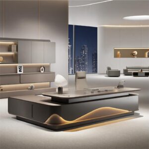 Luxury CEO L Shaped Office Furniture Modern Wooden Boss Office Table Desk Manager Executive Office Desks Set