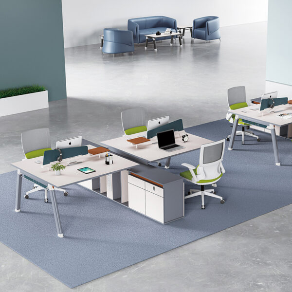 Modern MFC MDF Board Call Center Workstation 2 Seater Workstation Furniture Cheep Office Workstation - 图片 4
