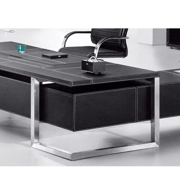 Luxury Office Furniture Boss Desk Executive and Chair Set With File Cabinet - 图片 5