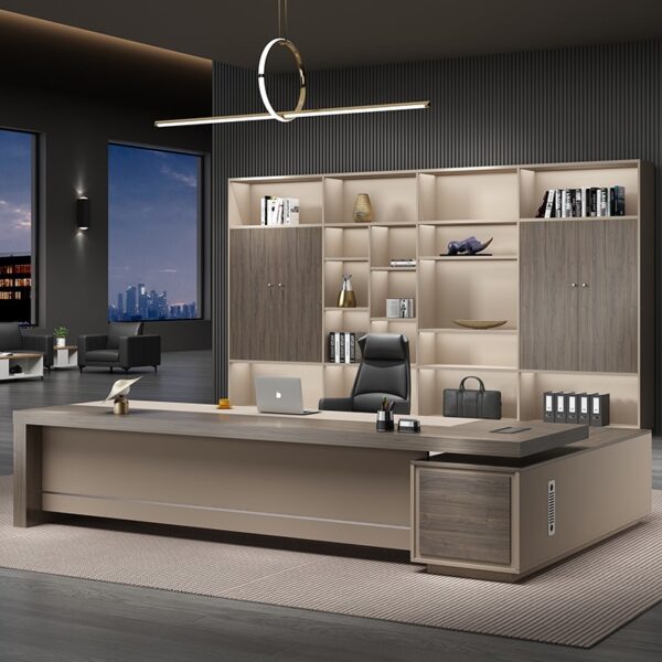 Office Furniture Luxury CEO Manager Office Table L Shaped Modern Working Office Furniture Desk