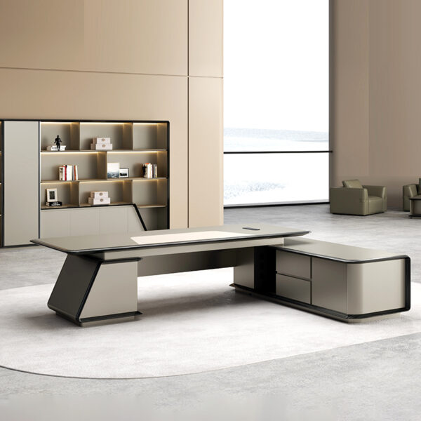 Ceo Luxury Modern Design Executive Office Desk Furniture Boss Desk Modern Designer Wooden Boss  Office Table Computer Desk - 图片 5