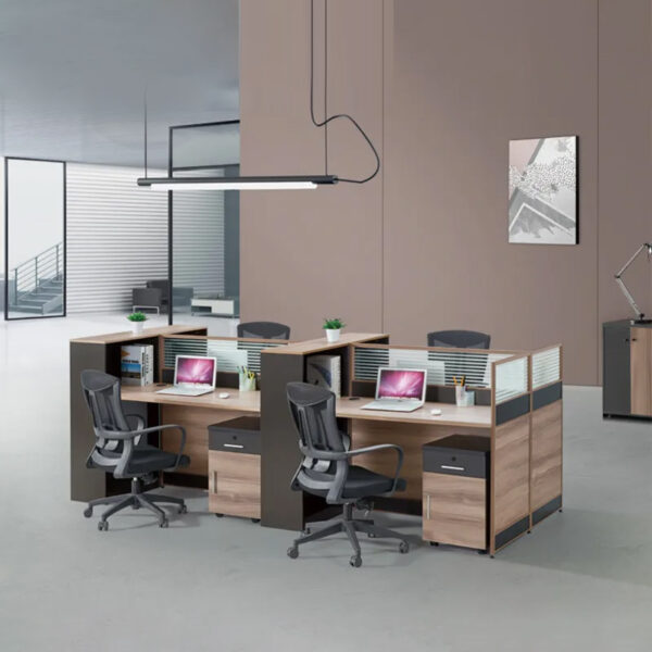 PENGPAI 4 Person Modular Open Standard Sizes Office Workstation Furniture - 图片 5