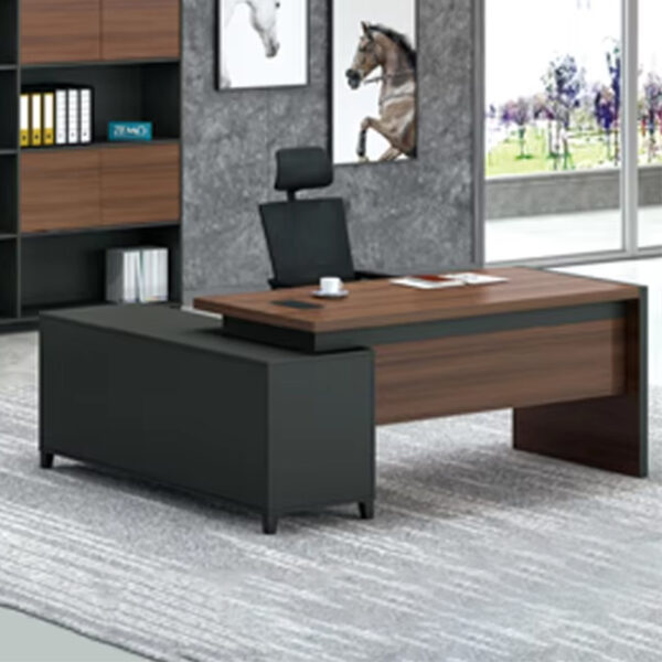 Pengpai Wooden Office Desks Design Modern Latest Staff Executive Office Table Homeuse Table - 图片 5