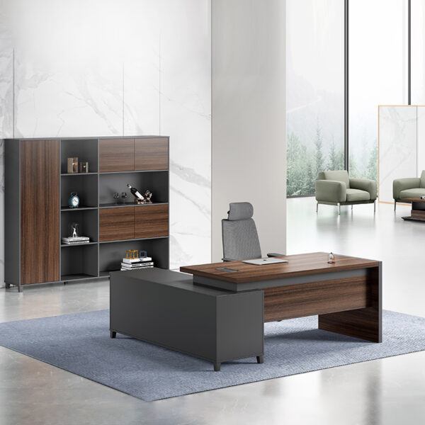 Factory Sale L Shaped Office Furniture Modern Manager Office Desk CEO Executive Office Table - 图片 7