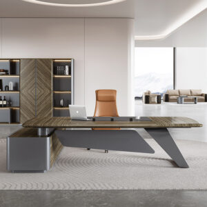 Pengpai Modern  L Shape Director Ceo Boss Wooden Workstation Desk Office Furniture Table
