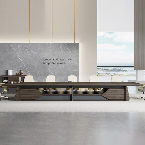 Modern Veneer Office Desk Meeting Room Boardroom Conference Meeting Table - 图片 5