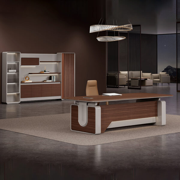 Best Selling Office Desk Modern L-shape Executive Desk for Ceo Office Furniture Commercial Furniture - 图片 5