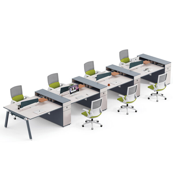Modern MFC MDF Board Call Center Workstation 2 Seater Workstation Furniture Cheep Office Workstation - 图片 5