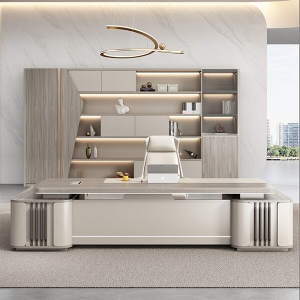 Board Office Furniture Luxury Modern Ceo Boss Manager L Shaped Executive Office Desk - 图片 5